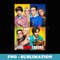 The Big Bang Theory Group Shot Box Up - Decorative Sublimation PNG File