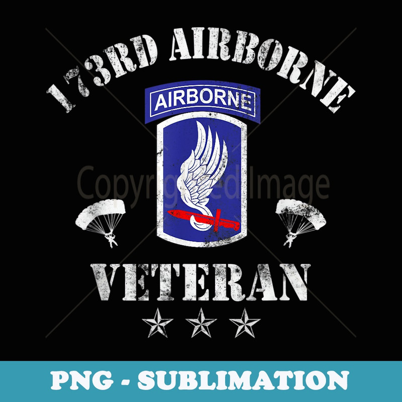173rd Airborne Brigade U.S Flag Veteran Airborne Paratrooper - Vintage Sublimation PNG Download