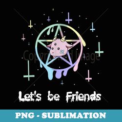 pastel goth creepy kawaii cute creepy baphomet - retro png sublimation digital download