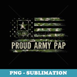 vintage proud army pap camo american flag veteran - special edition sublimation png file