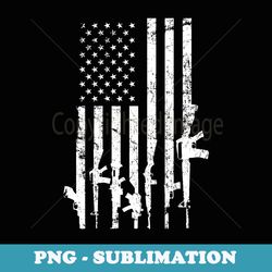 usa distressed flag guns pro gun - 2nd amendment - on back