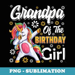 awesome dabbing unicorn birthday grandpa family matching - png sublimation digital download