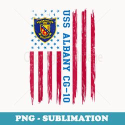 uss albany cg-10 cruiser ship veteran christmas - creative sublimation png download