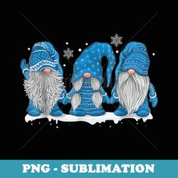 three christmas gnomes - png sublimation digital download