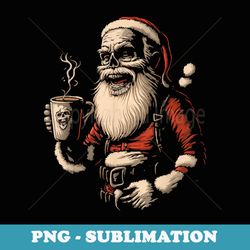 bluey party - special edition sublimation png fileunny skeleton christmas santa claus coffee xmas outfit - instant subli