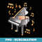 Music Notes Royal Piano - High-Resolution PNG Sublimation File