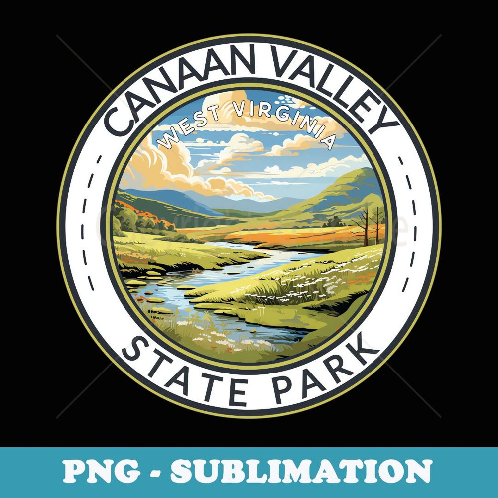 Canaan Valley State Park Badge West Virginia Travel Vintage - PNG Transparent Sublimation Design