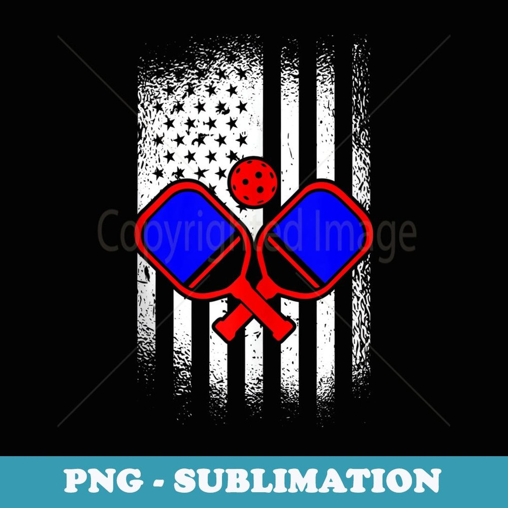 American Flag Pickleball 4th Of July Cool Sport Patriotic - Modern Sublimation PNG File
