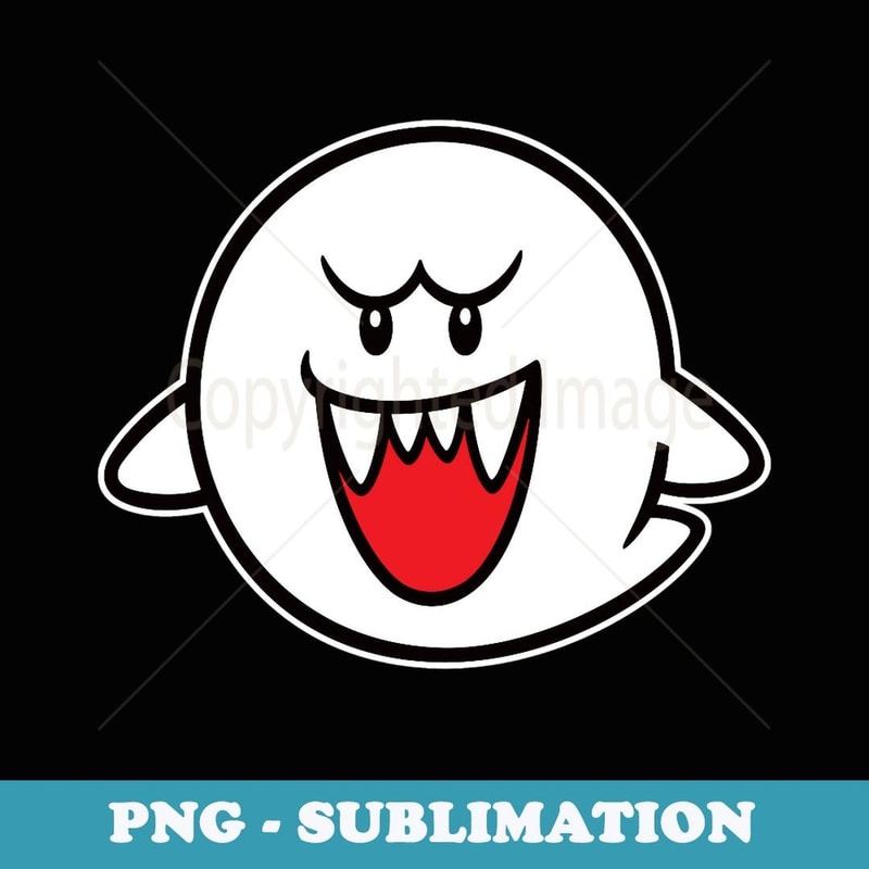 Nintendo Super Mario Boo Character Portrait - Aesthetic Sublimation Digital File