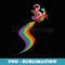 Disney Pixar Inside Out Bing Bong and Joy Rainbow - Artistic Sublimation Digital File