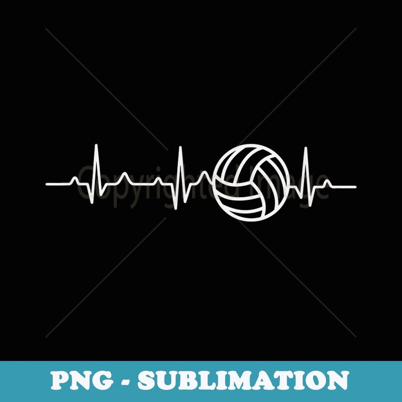 Heartbeat Volleyball Love - Professional Sublimation Digital Download
