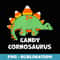Cute Candy Corn Dinosaur Halloween Stegosaurus Cornosaurus - Sublimation PNG File