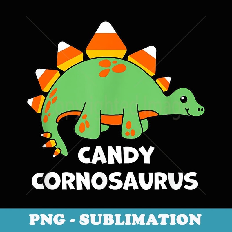 Cute Candy Corn Dinosaur Halloween Stegosaurus Cornosaurus - Sublimation PNG File