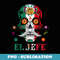 El Jefe Mexican Flag Hispanic Heritage Month Mexico Skull - Modern Sublimation PNG File
