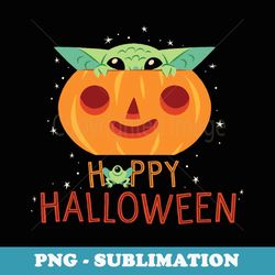 star wars the mandalorian grogu happy halloween - png transparent sublimation file