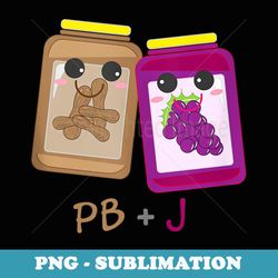 pbj cute peanut butter & jelly matching costume set s - creative sublimation png download