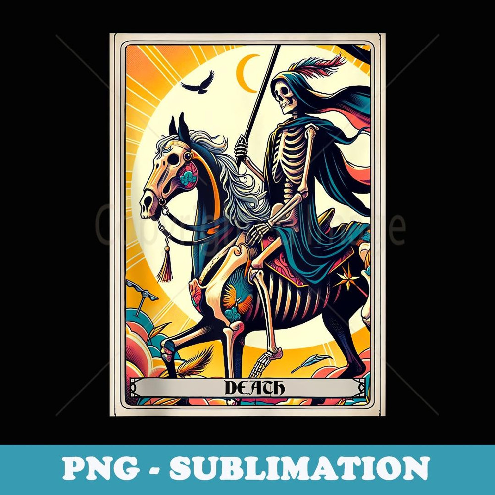Classic Major Arcana Tarot Card Reading Death - Trendy Sublimation Digital Download