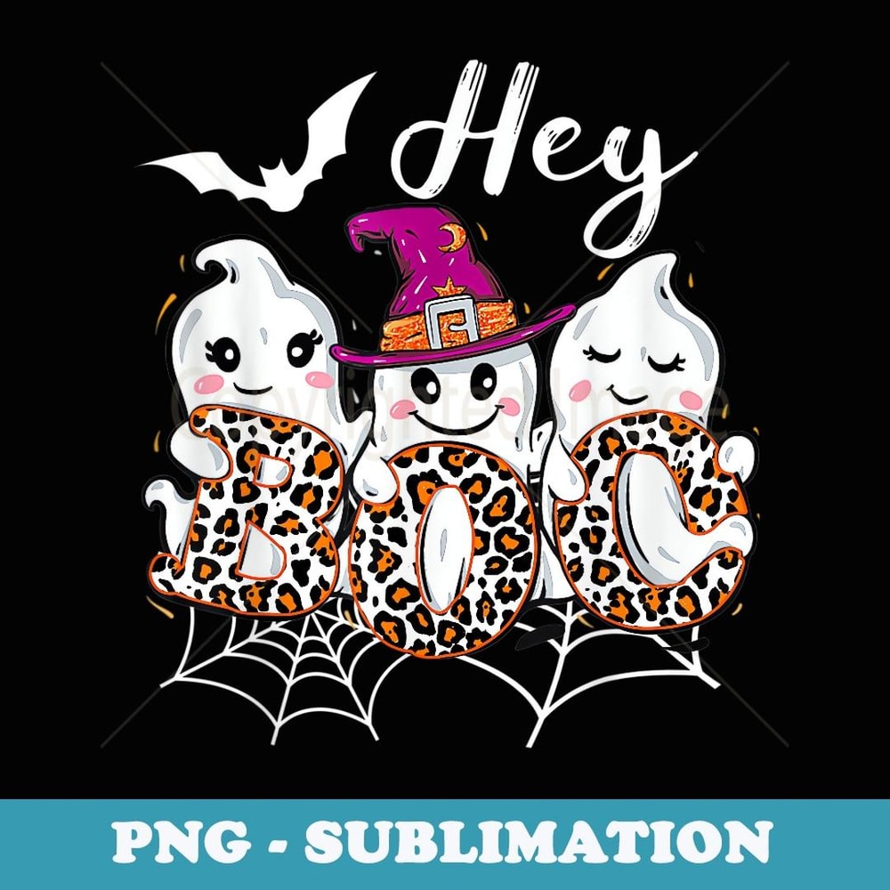 Hey Boo Cute Halloween Ghost Witch Trendy Halloween - Aesthetic Sublimation Digital File