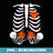 Skeleton Twin Pregnancy Announcement Halloween Pregnant Mom - Sublimation Digital Download
