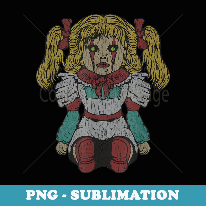Halloween Horror Goth Vintage Scary Creepy Doll - Artistic Sublimation Digital File
