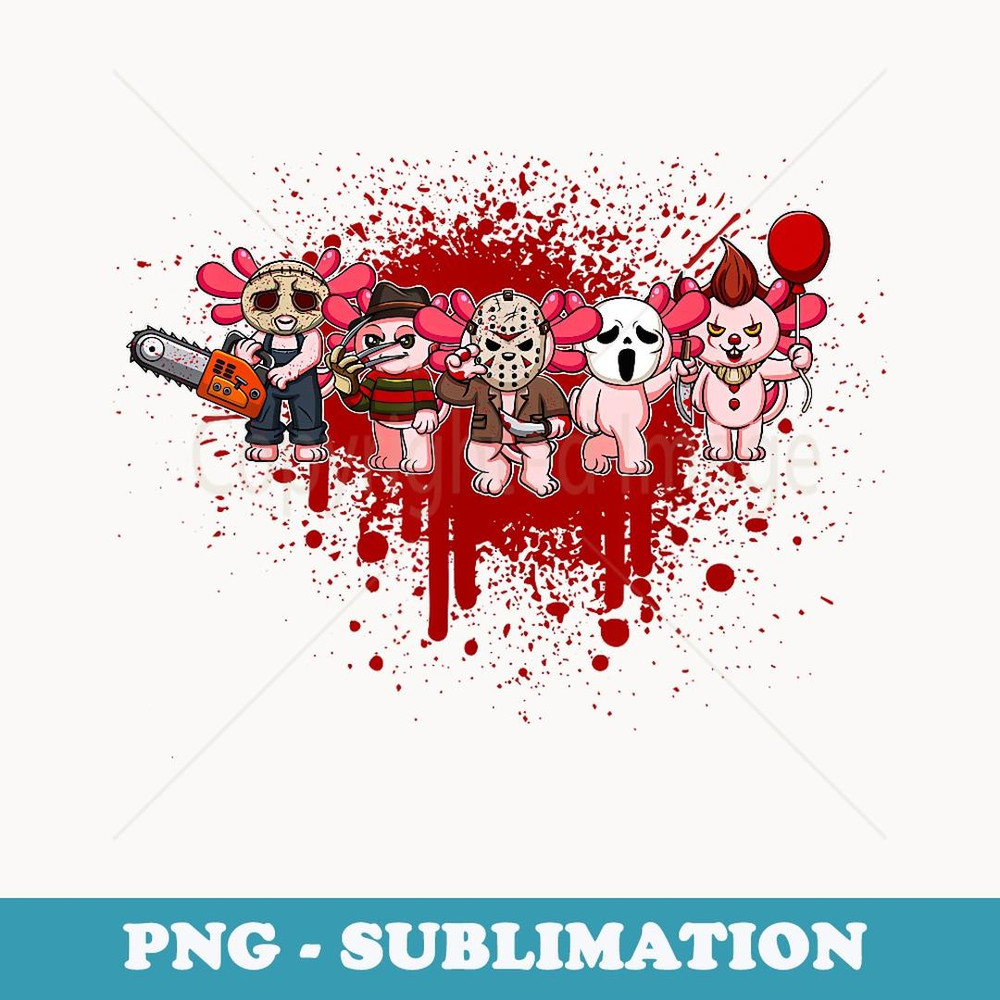 My Little Horror Crew - Halloween Axolotl - PNG Transparent Sublimation Design