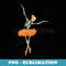 Dancing Skeleton Ballerina Ballet Dance Halloween Girl - Signature Sublimation PNG File