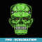 Scary Halloween Frankenstein Apparel Monster Face Munster - Decorative Sublimation PNG File