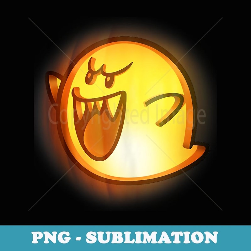 Nintendo Super Mario Boo Halloween Pumpkin - Instant PNG Sublimation Download