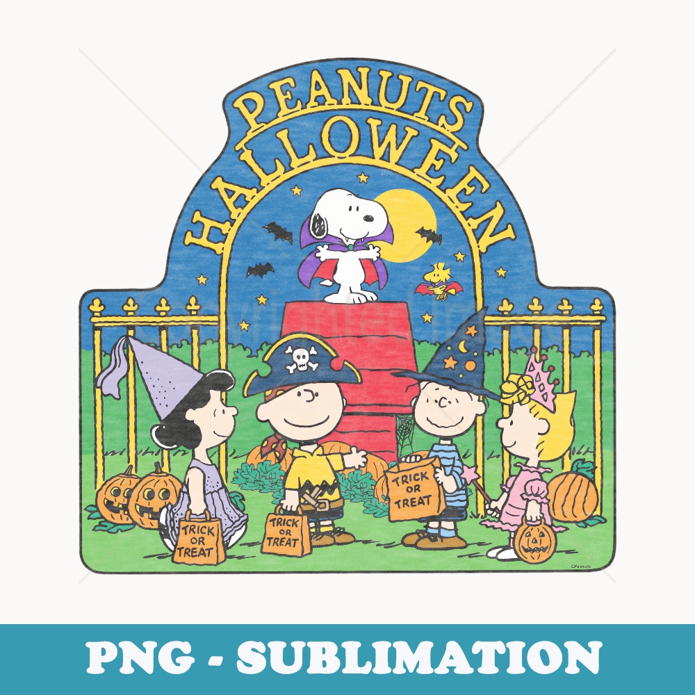 Peanuts Halloween Group - Unique Sublimation PNG Download