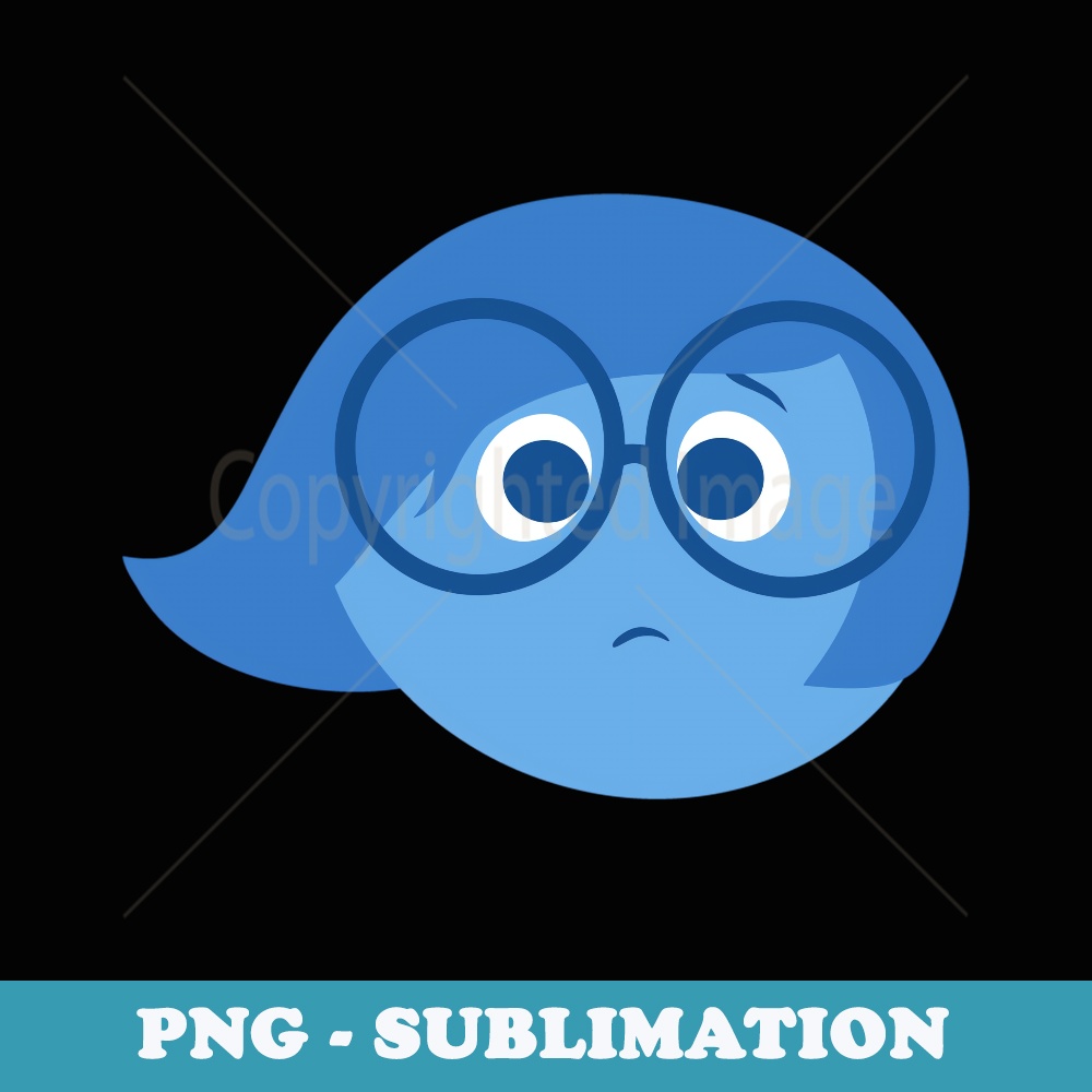 Disney and Pixaru2019s Inside Out Sadness Blue - Decorative Sublimation PNG File