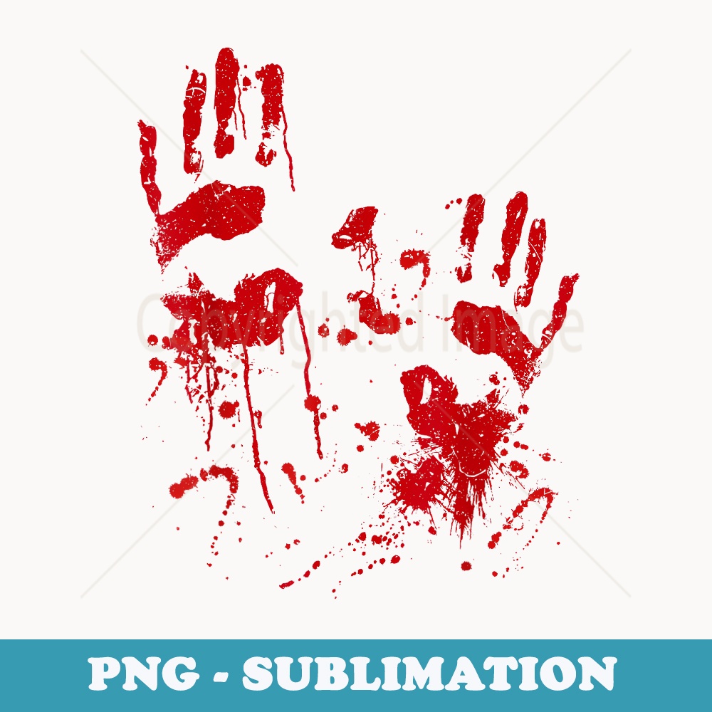 Halloween costume bloody handprints handprint with blood - Instant PNG Sublimation Download