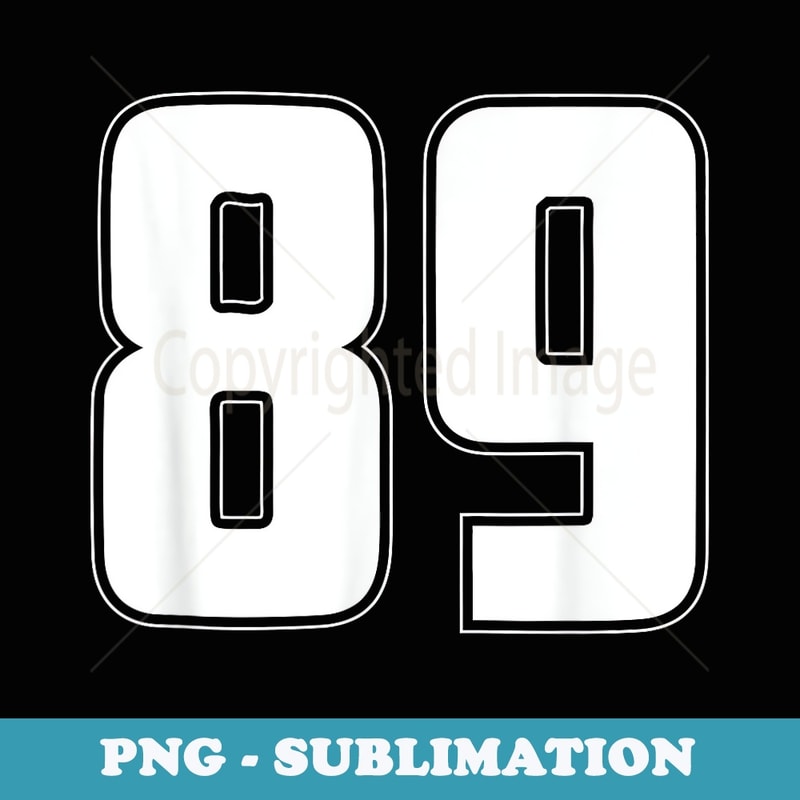 Halloween Group Costume #89 Sports Jersey Number 89 - PNG Sublimation Digital Download