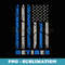Retired Police Officer Retirement Thin Blue Line - Special Edition Sublimation PNG File