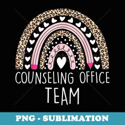 back to school counseling office team rainbow leopard - sublimation png file