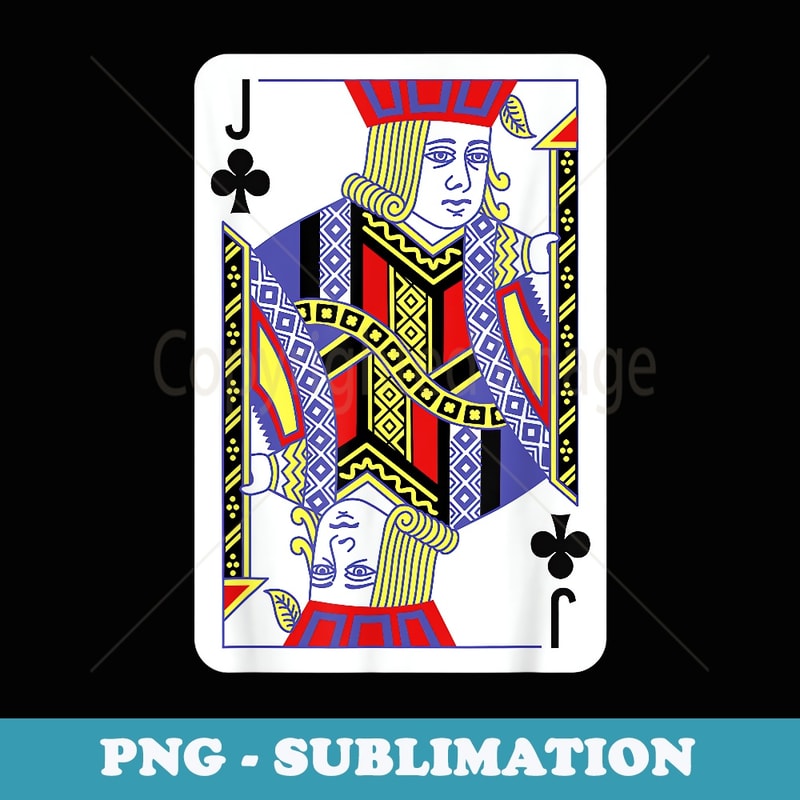 Jack Of Clubs Playing Cards Halloween Costume Deck Of Cards - Trendy Sublimation Digital Download