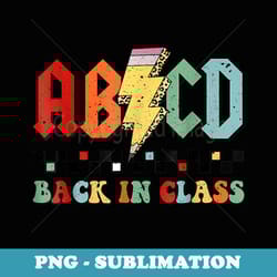 back in class abcd pencil leopard back to school teachers - unique sublimation png download