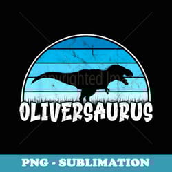 oliversaurus rex dinosaur oliver name - modern sublimation png file