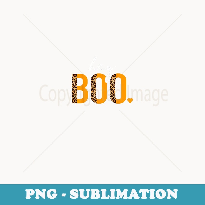 Hey Boo , Girls Halloween Costume, Spooky Leopard - Retro PNG Sublimation Digital Download