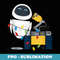 Disney Pixar Wall-E Eve Christmas Light Wrap - Elegant Sublimation PNG Download