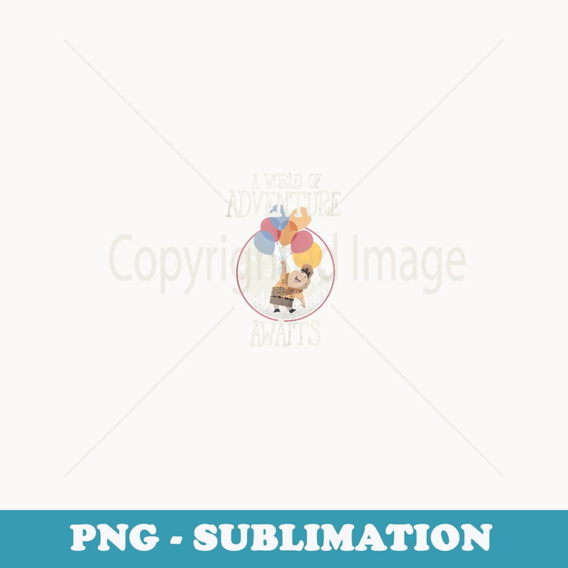 Disney Pixar Up Russel Adventure Awaits - Vintage Sublimation PNG Download
