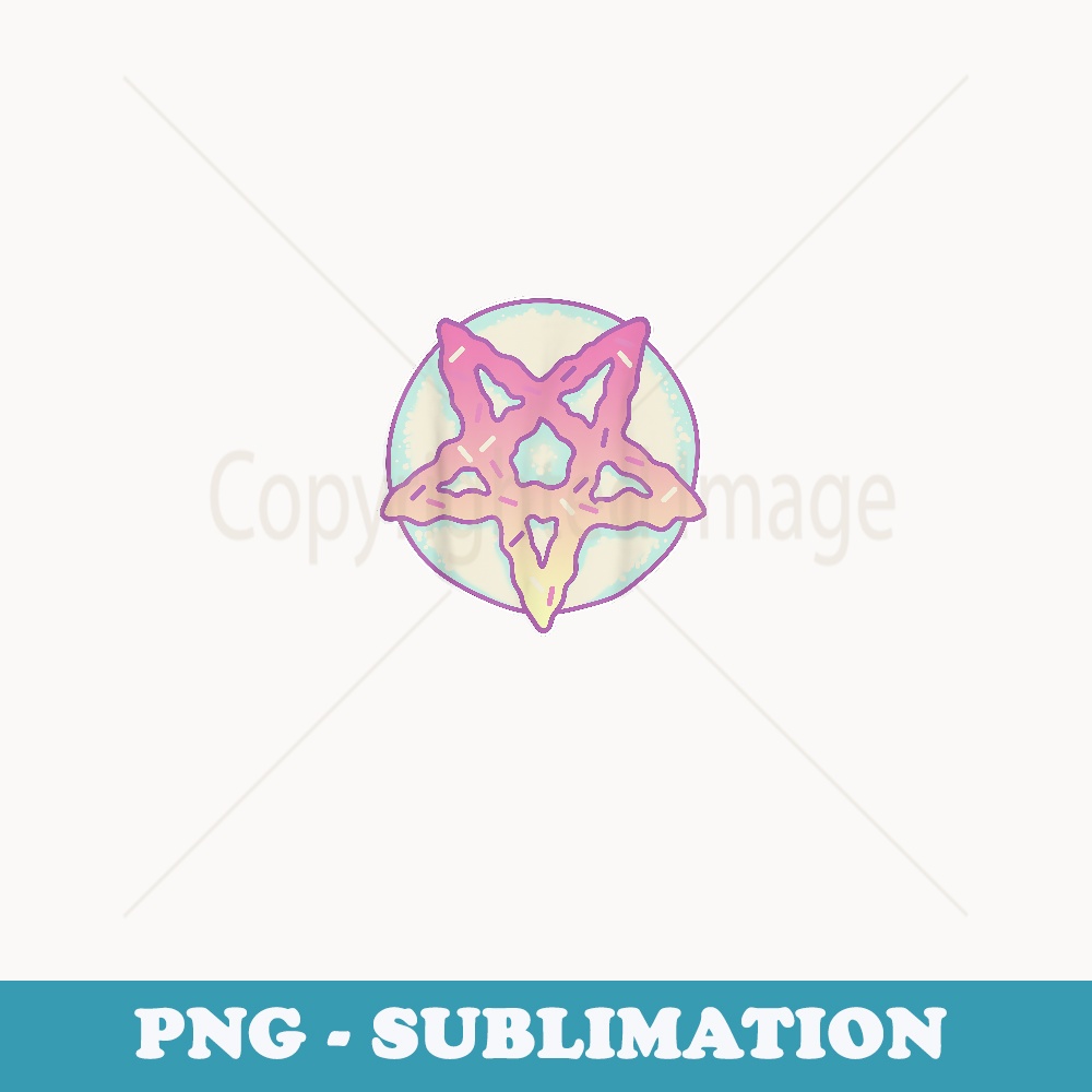 Pastel Goth Vaporwave Pentagram Satan Donut T - Exclusive Sublimation Digital File