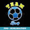 Mens Baby Gender Reveal Party Soccer Theme, Team Boy, Blue - Unique Sublimation PNG Download