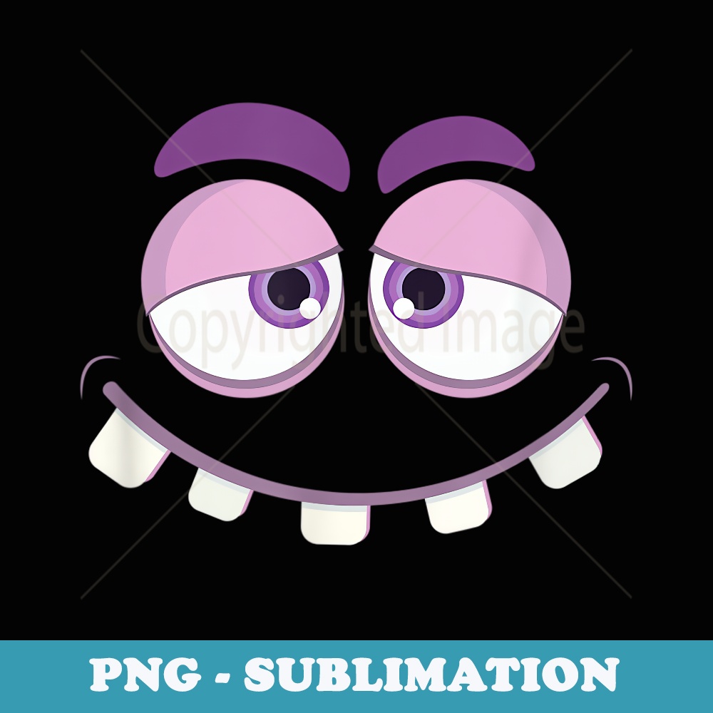 Monster Face Eyes Halloween Cute Costume Funny - PNG Transparent Sublimation File