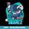 Funny Killer Whale with a Hockey Mask Halloween Costume - Signature Sublimation PNG File