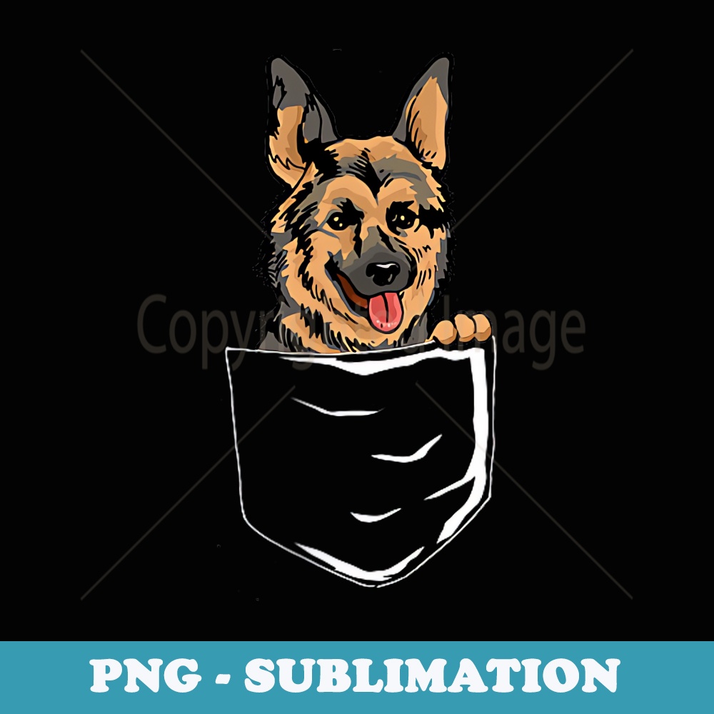 German Shepherd Pocket - Creative Sublimation PNG Download