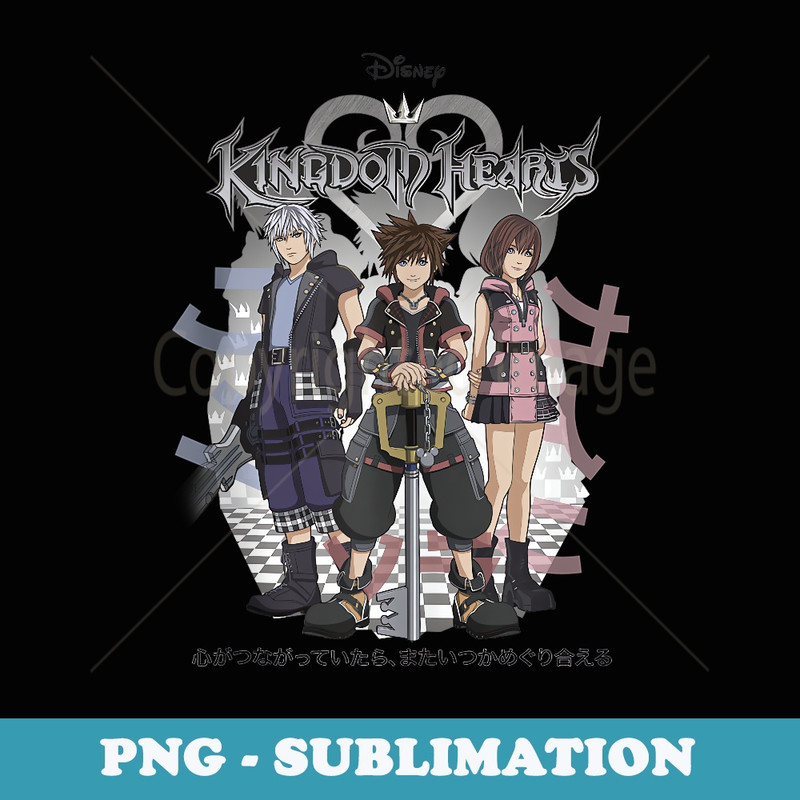 Disney Kingdom Hearts 3 Sora Riku Kairi Kanji - Exclusive Sublimation Digital File