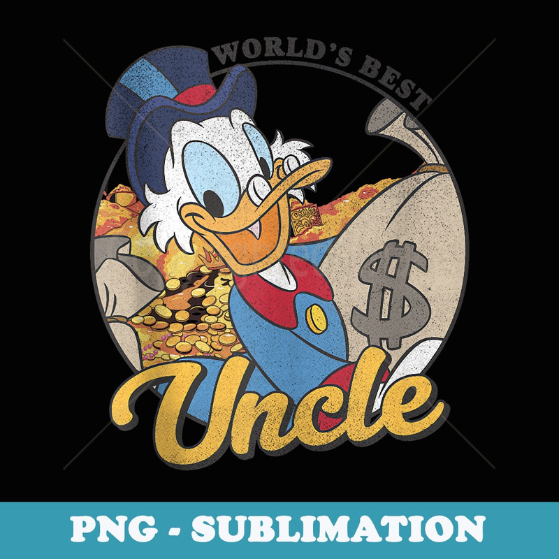 Disney DuckTales Scrooge McDuck World's Best Uncle - Retro PNG Sublimation Digital Download