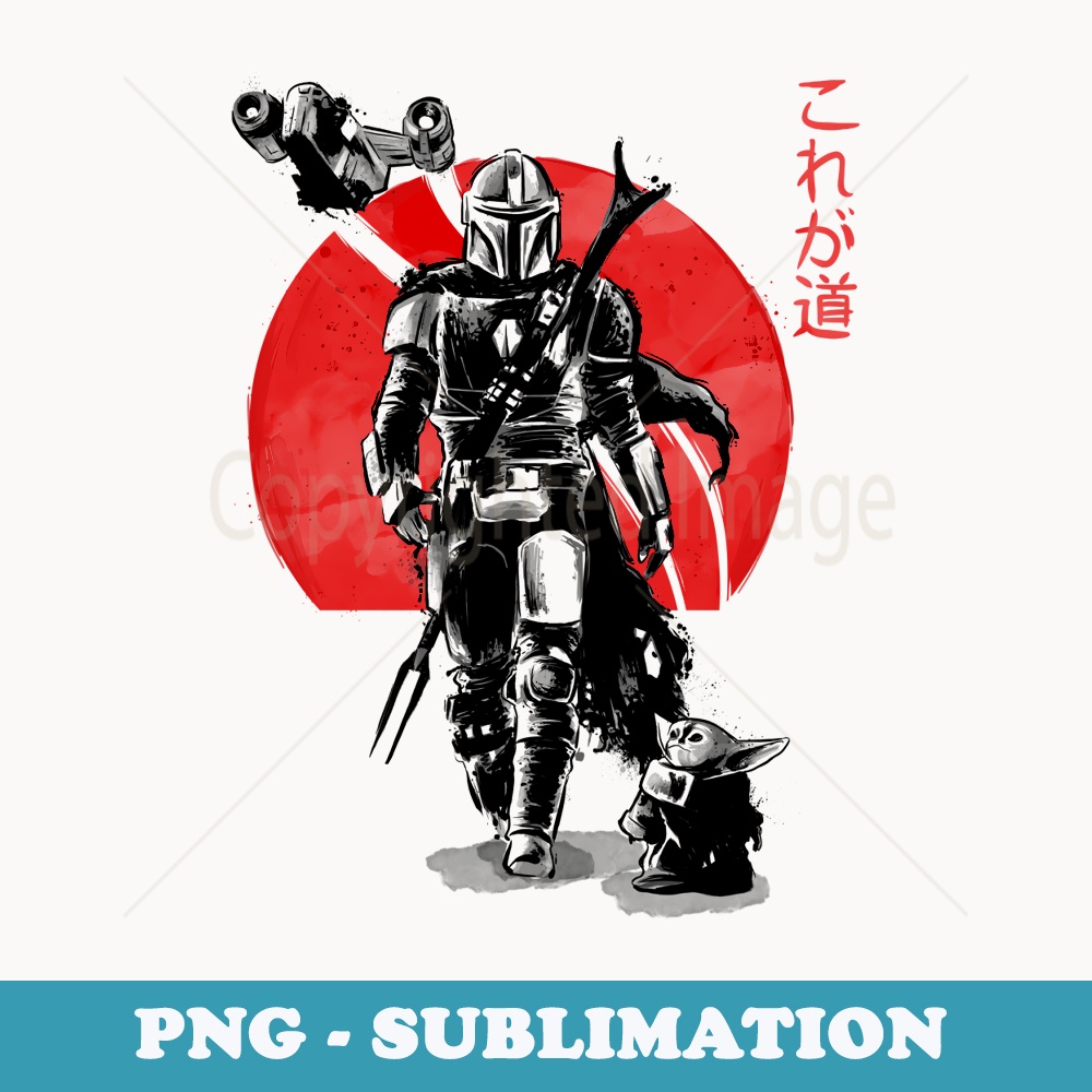 Star Wars The Mandalorian The Child Red Sun Ink Portrait - Trendy Sublimation Digital Download