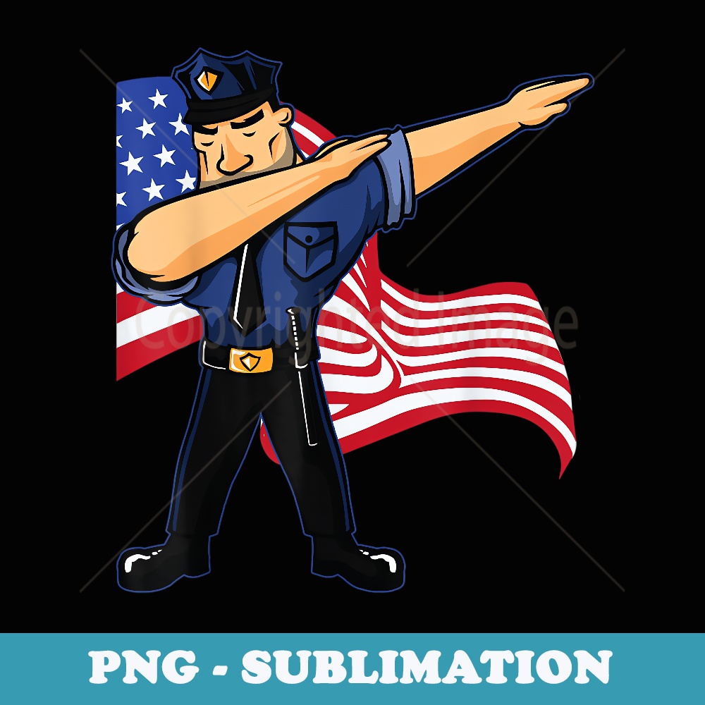 Funny Policeman Dab - Dabbing Policeman - PNG Sublimation Digital Download