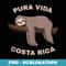 Pura Vida Costa Rica - Cool Costa Rica Sloth - PNG Transparent Sublimation File